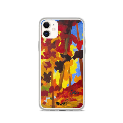 Funda transparente para iPhone® Burning Forest