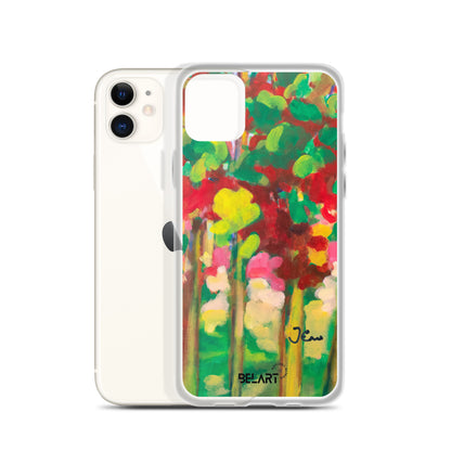 Funda transparente para iPhone® Strawberry Leaves