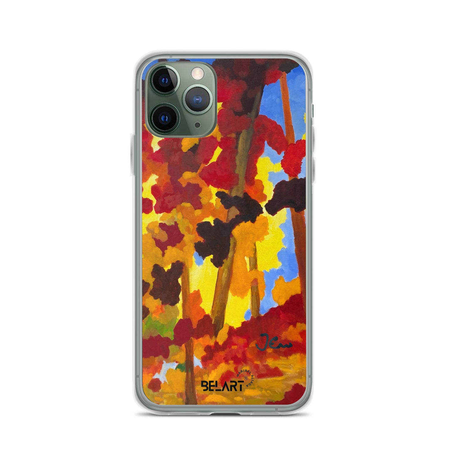 Funda transparente para iPhone® Burning Forest