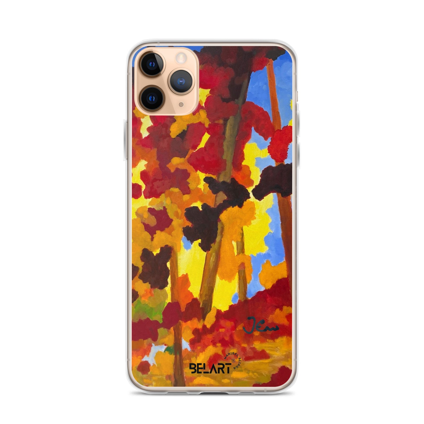 Funda transparente para iPhone® Burning Forest