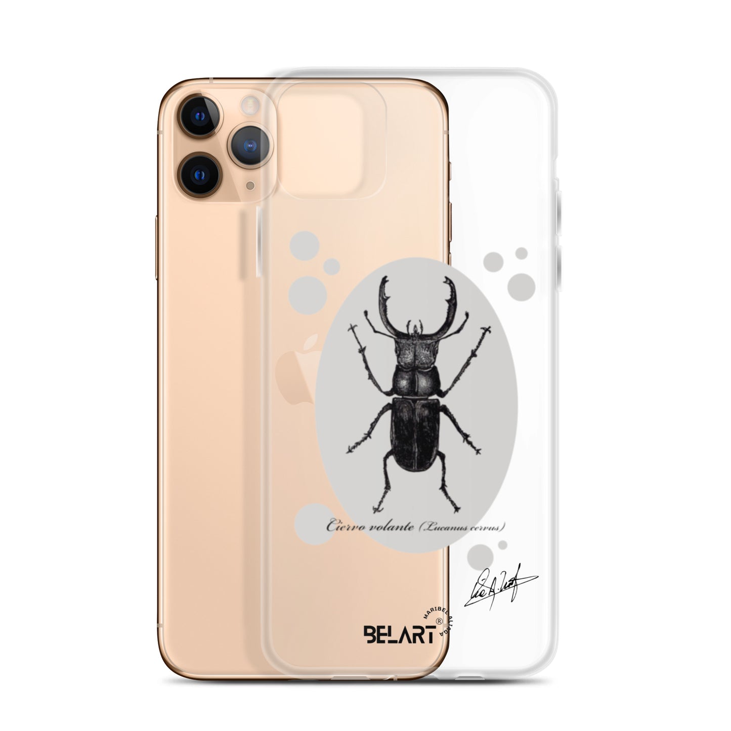 Funda transparente para iPhone® Ciervo Volante