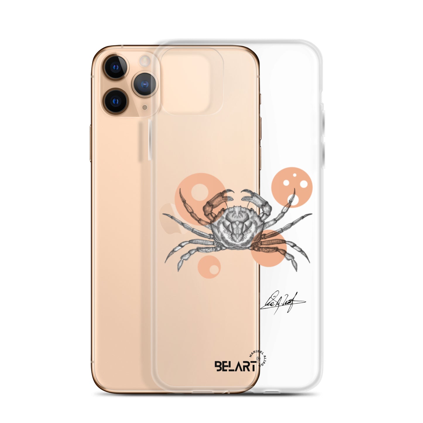 Funda transparente para iPhone® Crustáceo Marino