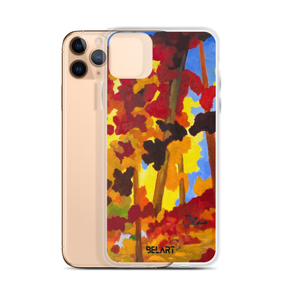 Funda transparente para iPhone® Burning Forest