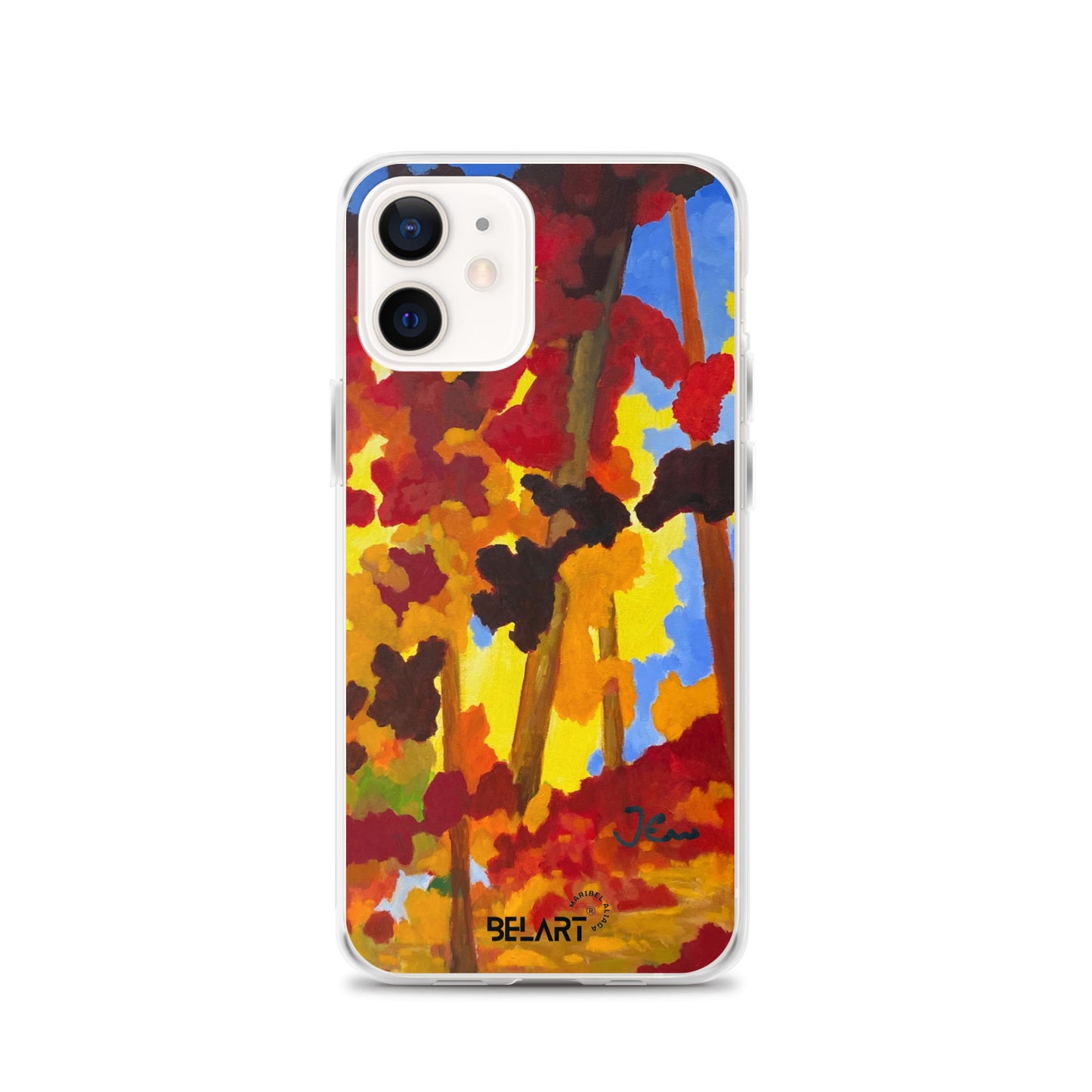 Funda transparente para iPhone® Burning Forest