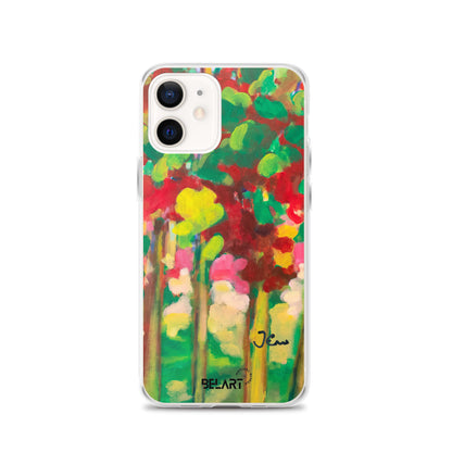 Funda transparente para iPhone® Strawberry Leaves