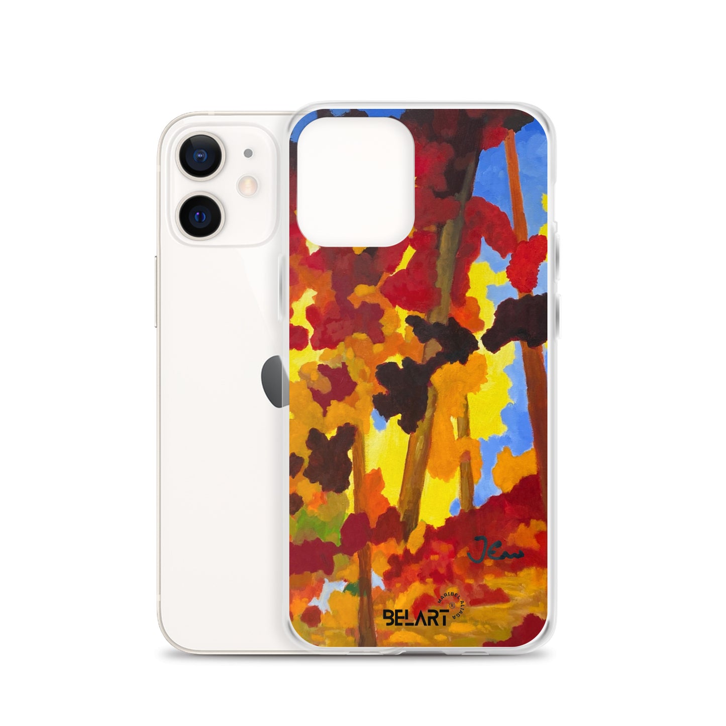 Funda transparente para iPhone® Burning Forest