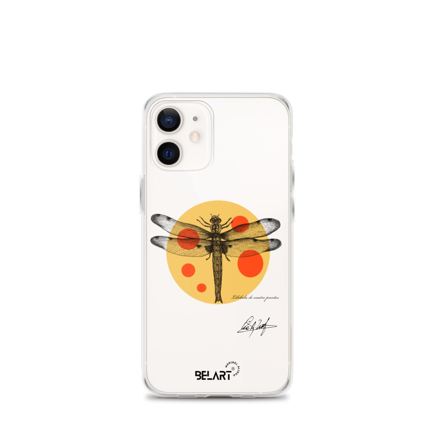 Funda transparente para iPhone® Libélula De Cuatro Puntos