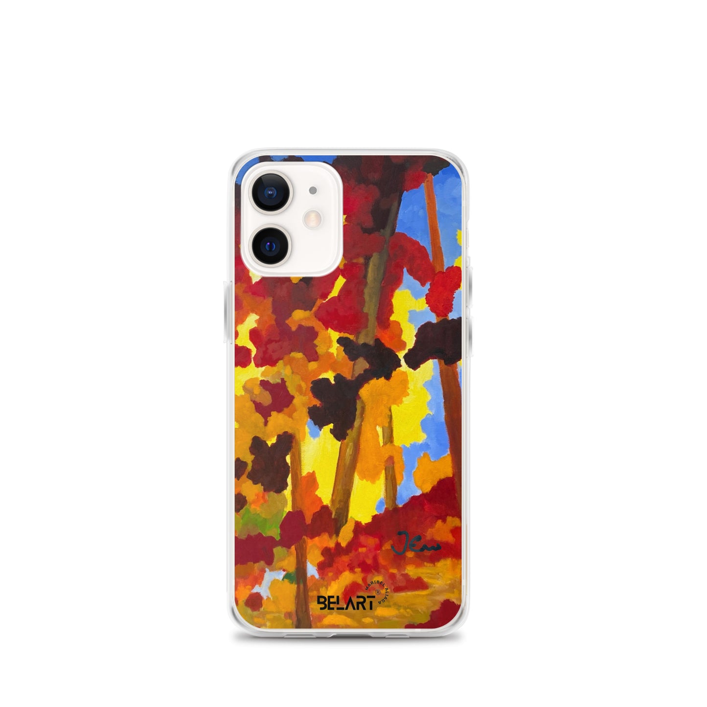 Funda transparente para iPhone® Burning Forest