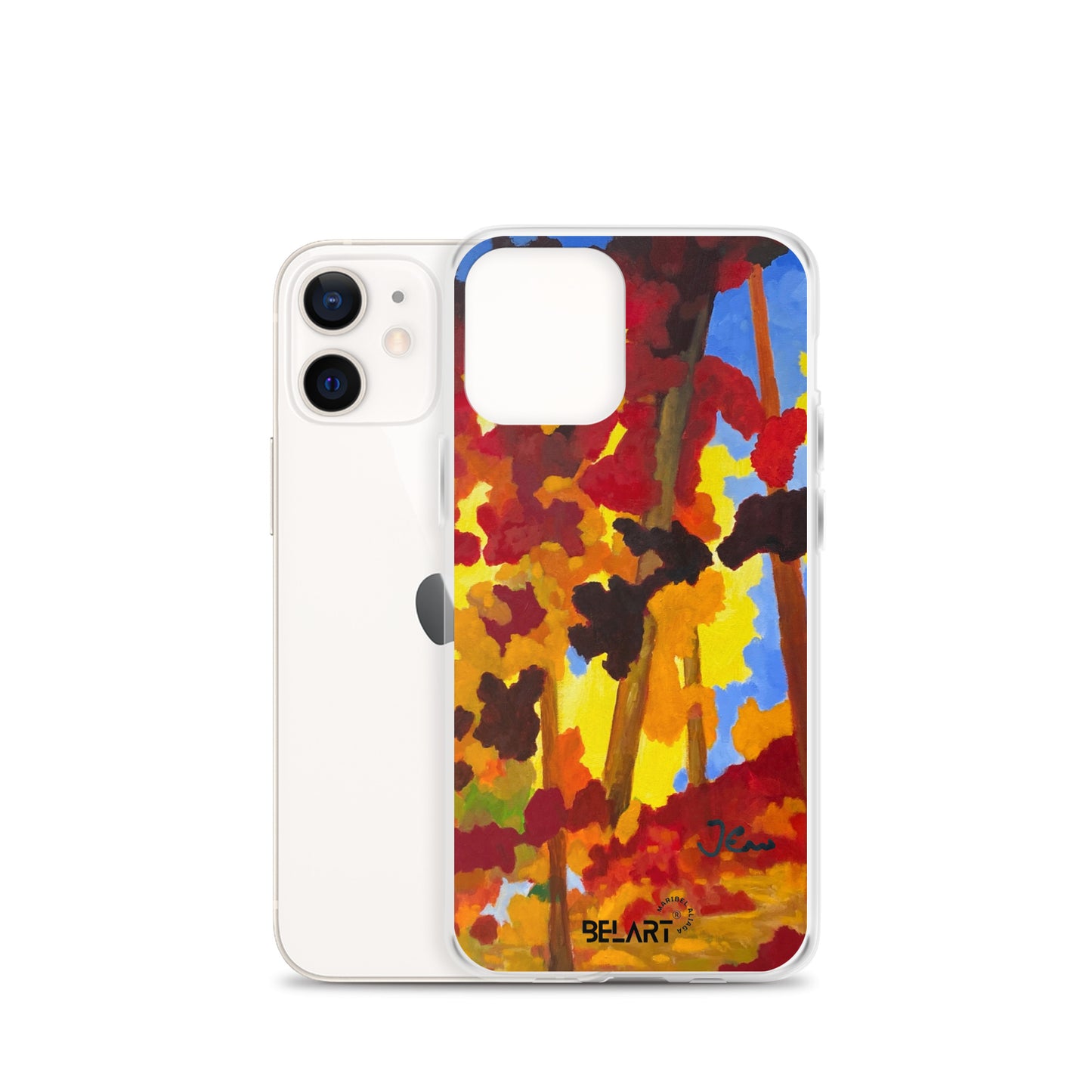 Funda transparente para iPhone® Burning Forest