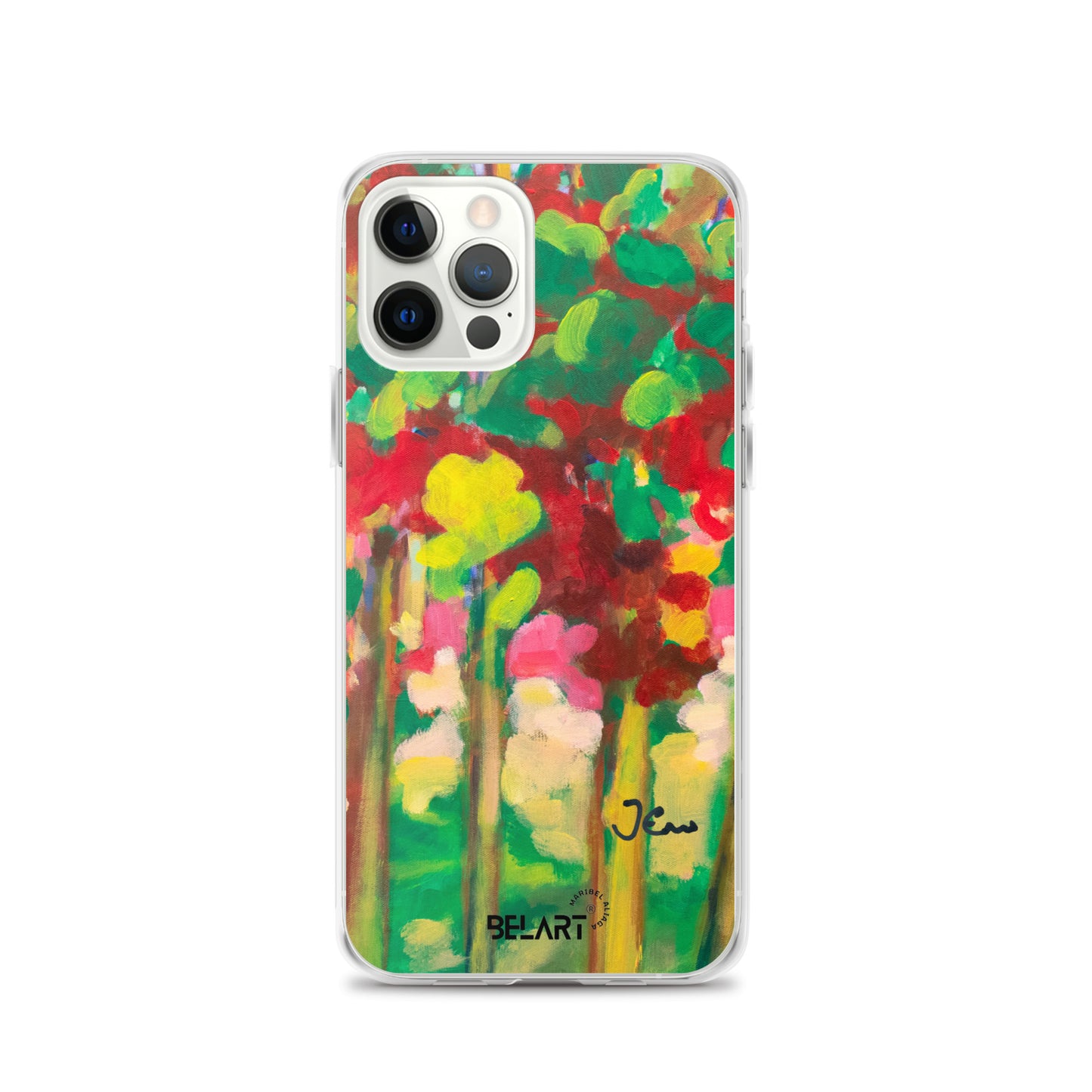 Funda transparente para iPhone® Strawberry Leaves