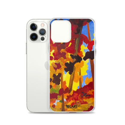 Funda transparente para iPhone® Burning Forest