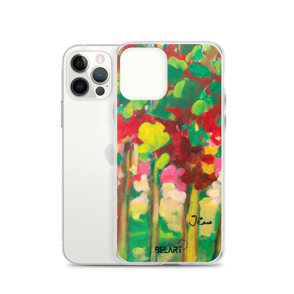 Funda transparente para iPhone® Strawberry Leaves