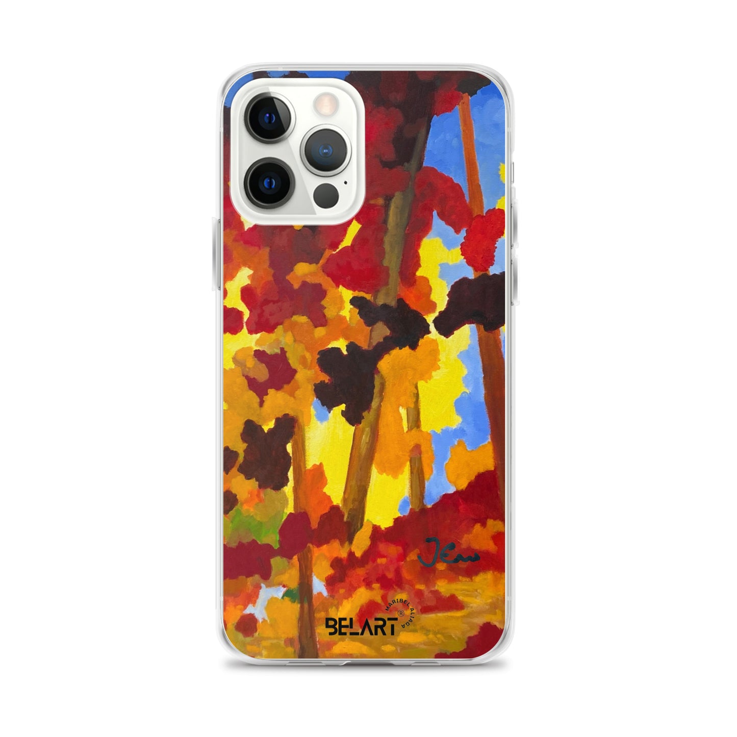 Funda transparente para iPhone® Burning Forest