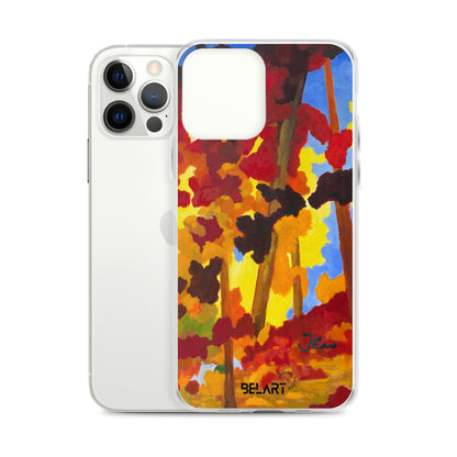 Funda transparente para iPhone® Burning Forest