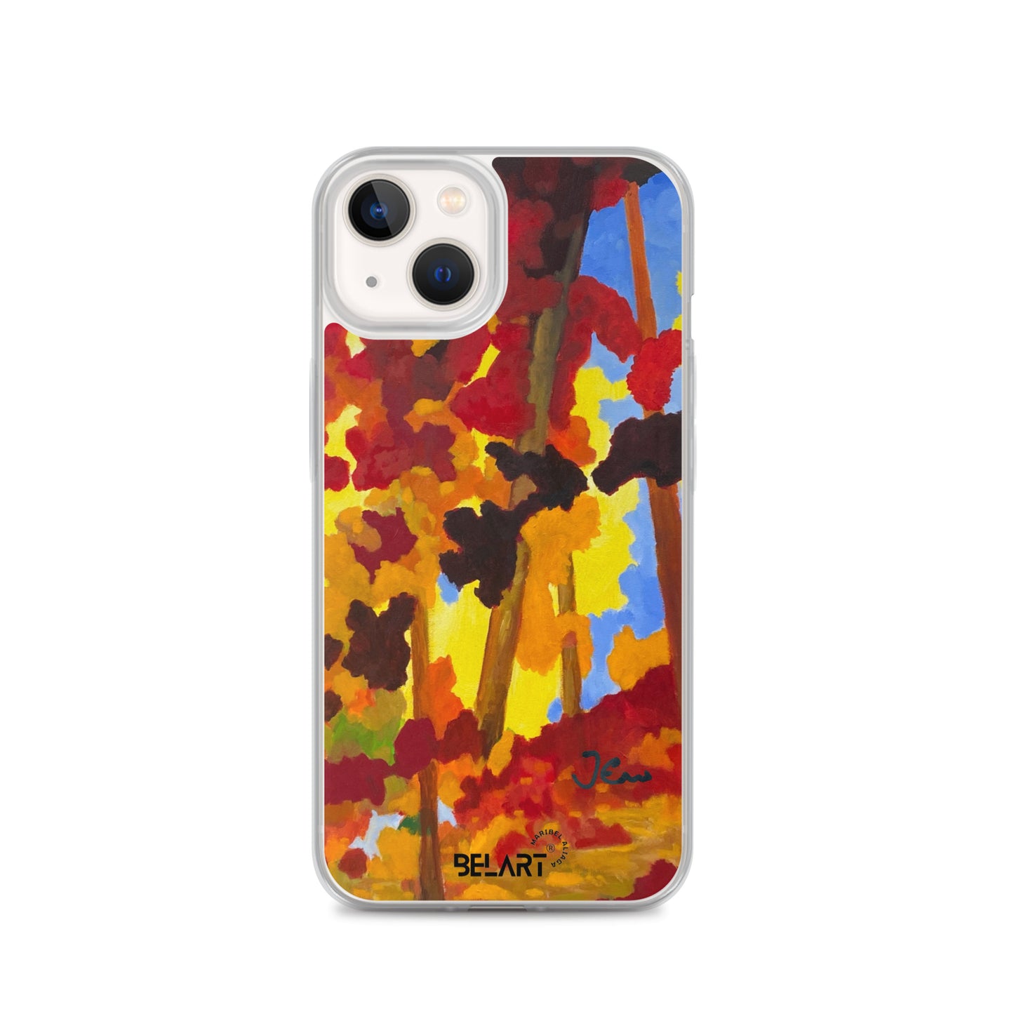 Funda transparente para iPhone® Burning Forest