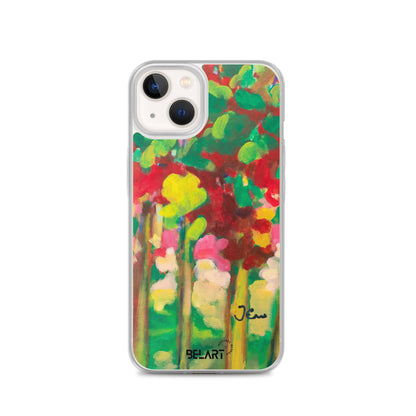 Funda transparente para iPhone® Strawberry Leaves