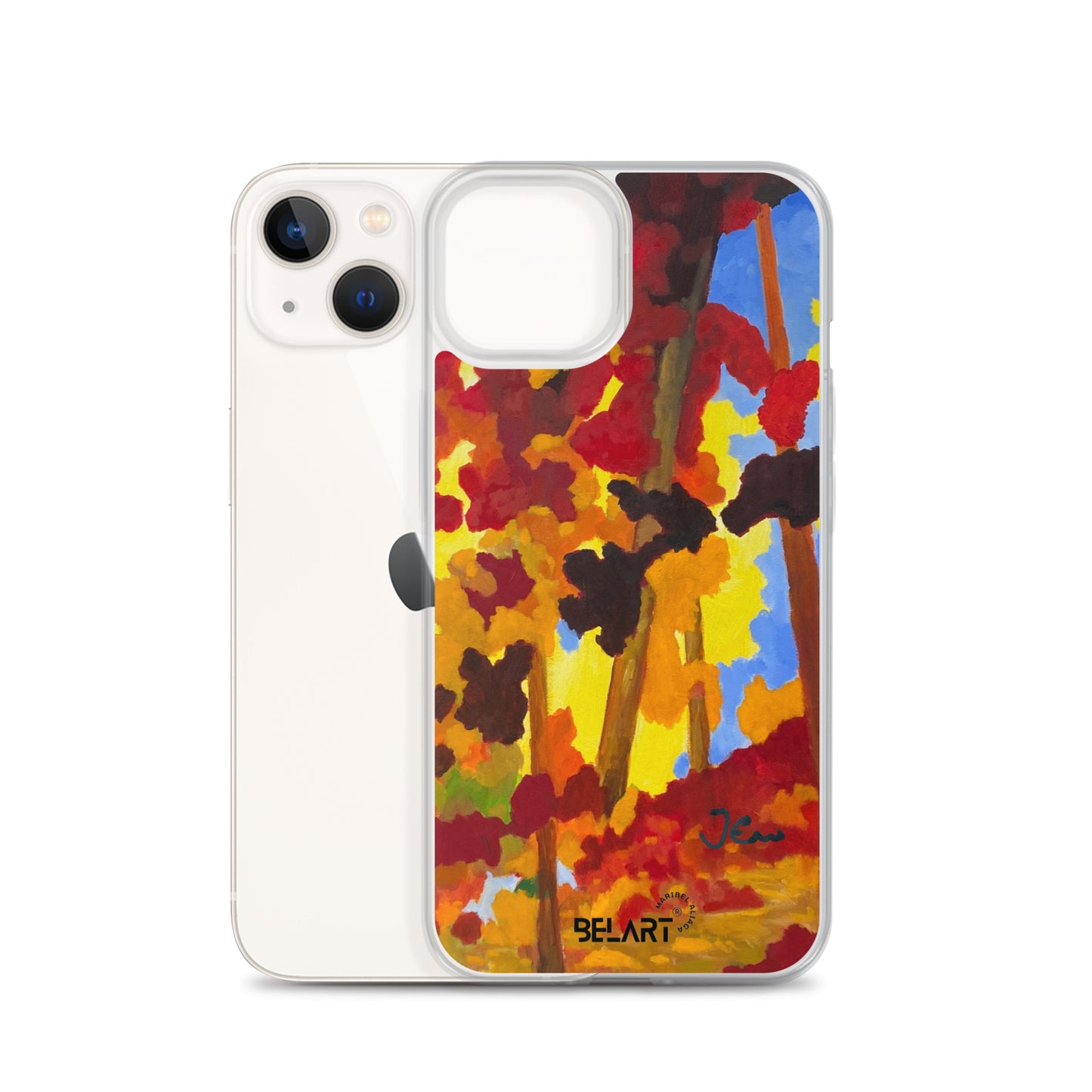 Funda transparente para iPhone® Burning Forest