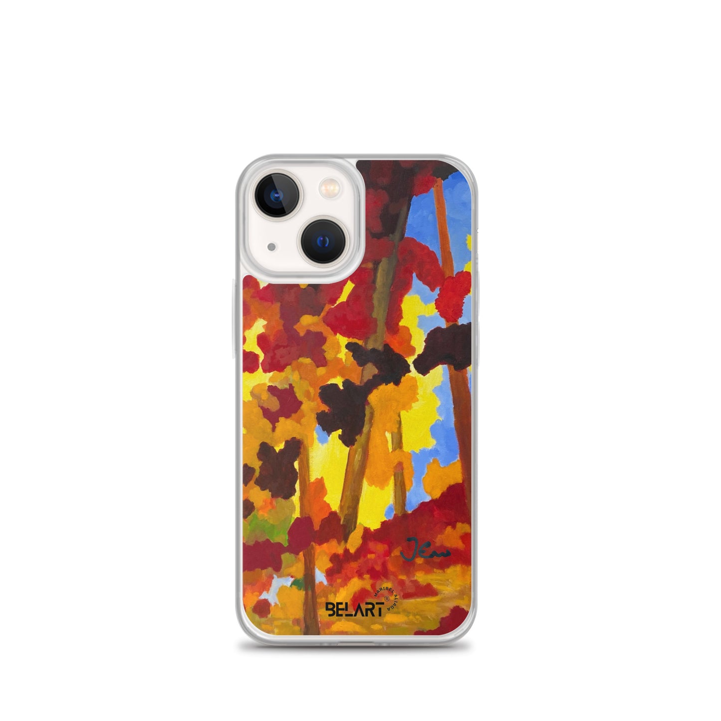 Funda transparente para iPhone® Burning Forest