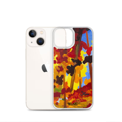 Funda transparente para iPhone® Burning Forest