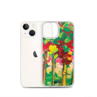 Funda transparente para iPhone® Strawberry Leaves