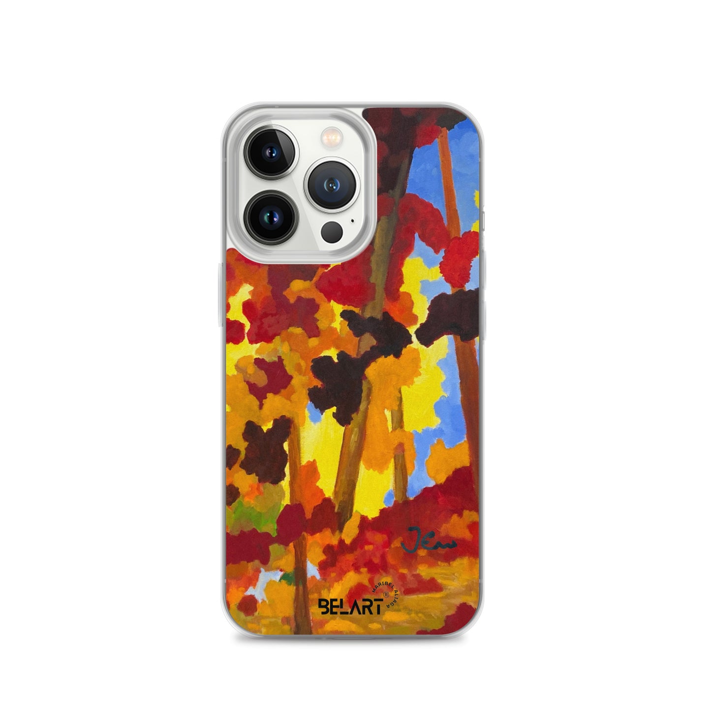 Funda transparente para iPhone® Burning Forest