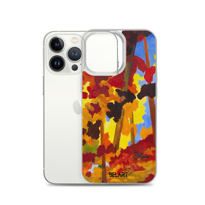 Funda transparente para iPhone® Burning Forest