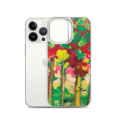 Funda transparente para iPhone® Strawberry Leaves