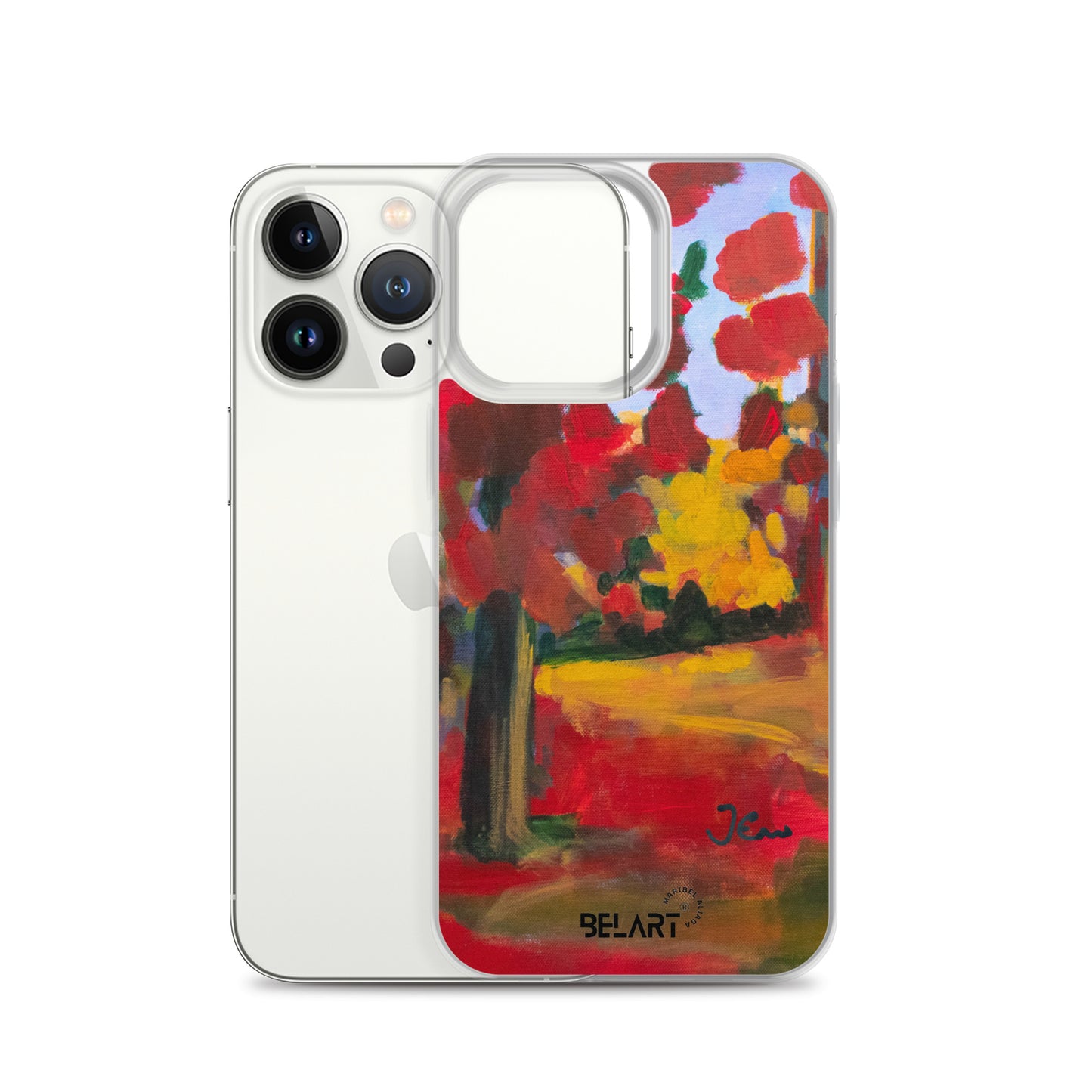 Funda transparente para iPhone® Red Forest