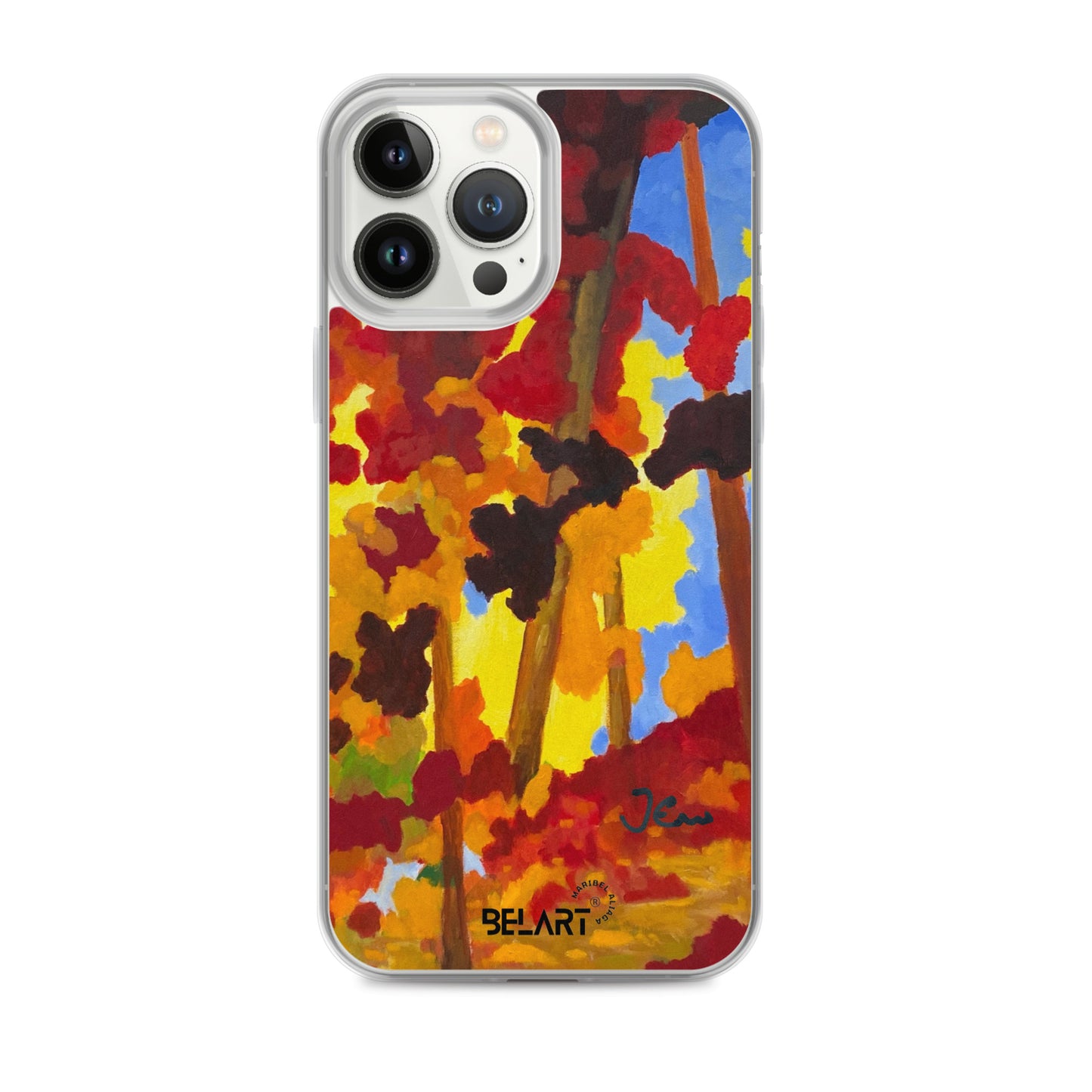 Funda transparente para iPhone® Burning Forest