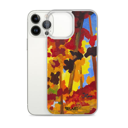 Funda transparente para iPhone® Burning Forest