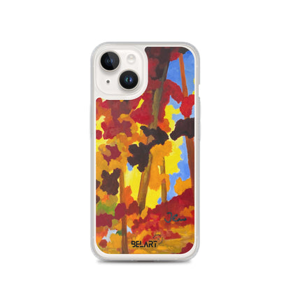 Funda transparente para iPhone® Burning Forest