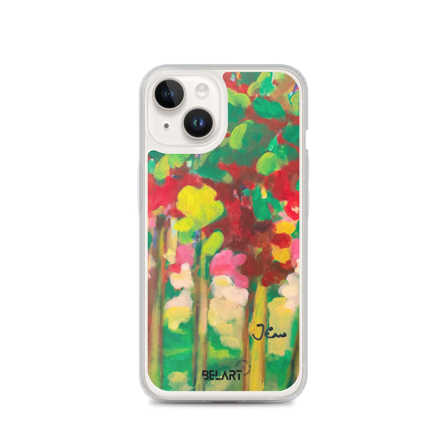 Funda transparente para iPhone® Strawberry Leaves