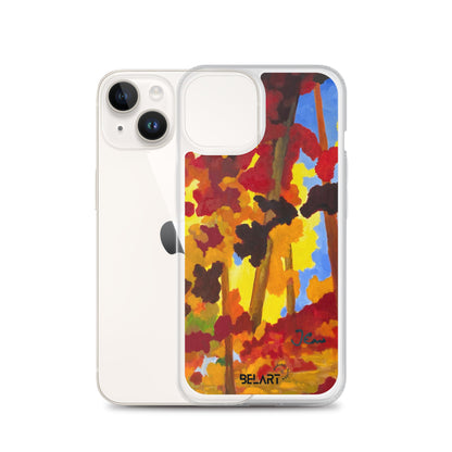 Funda transparente para iPhone® Burning Forest