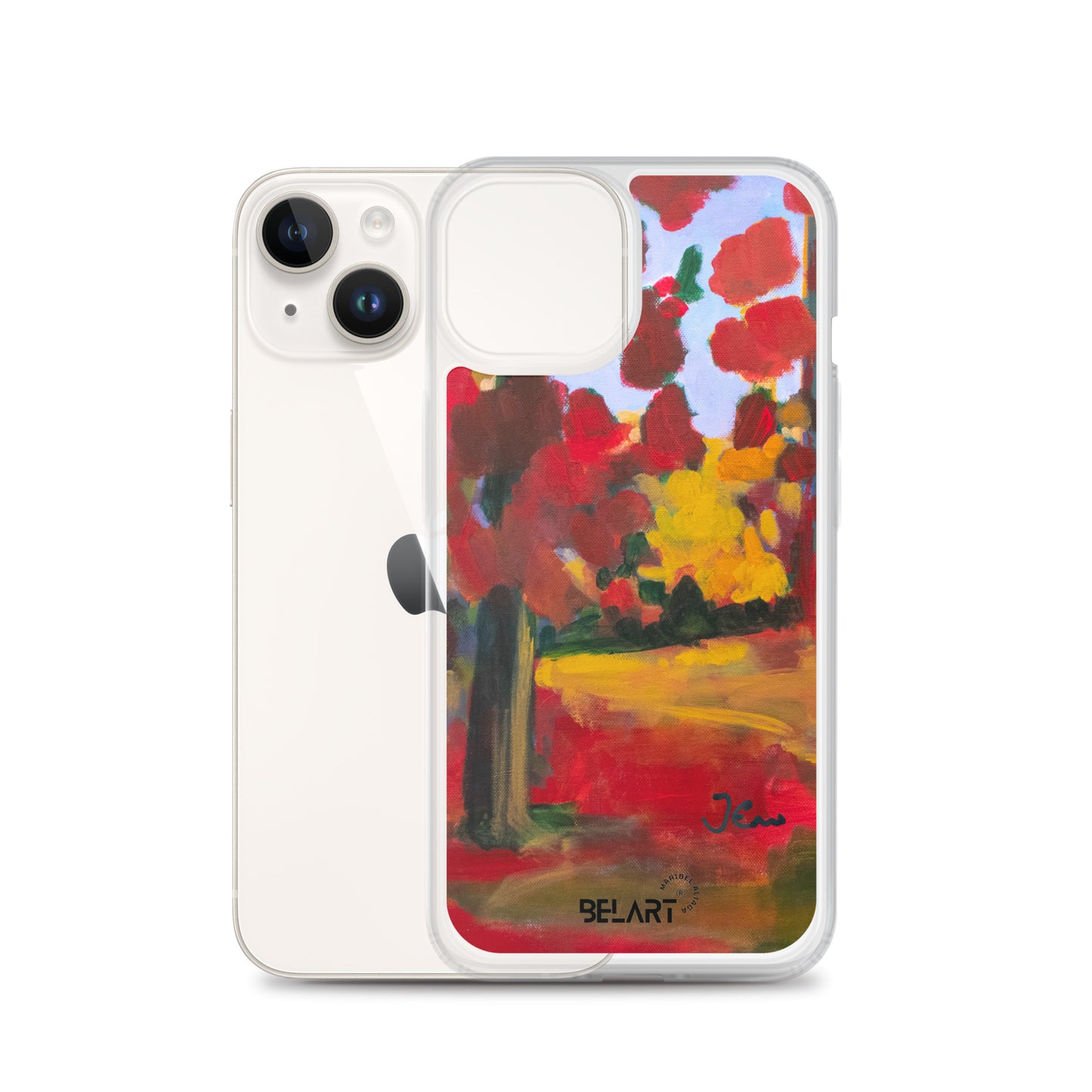 Funda transparente para iPhone® Red Forest