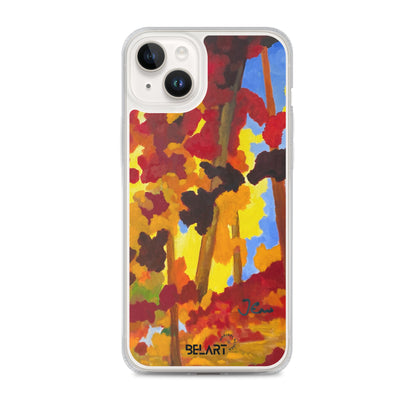 Funda transparente para iPhone® Burning Forest