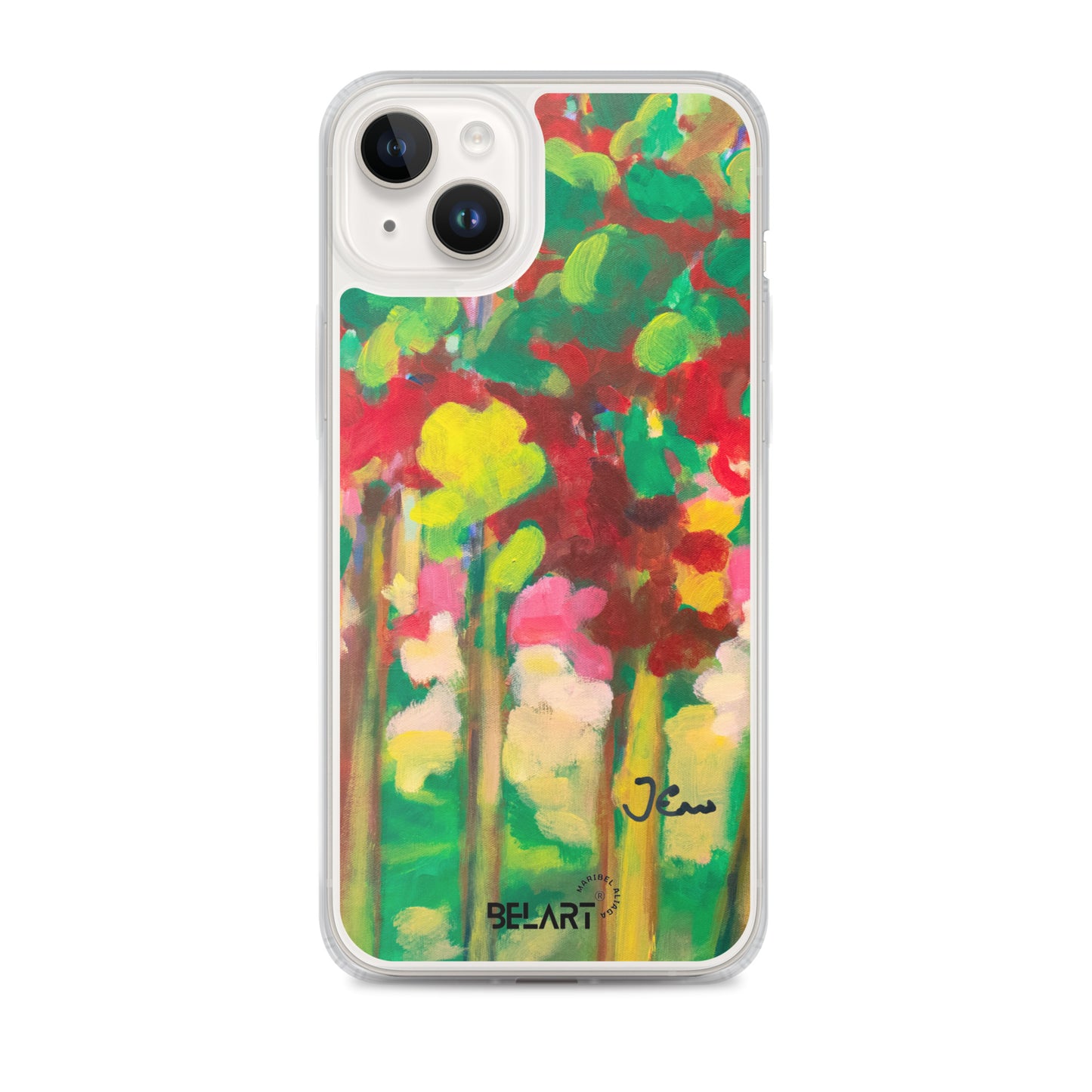 Funda transparente para iPhone® Strawberry Leaves