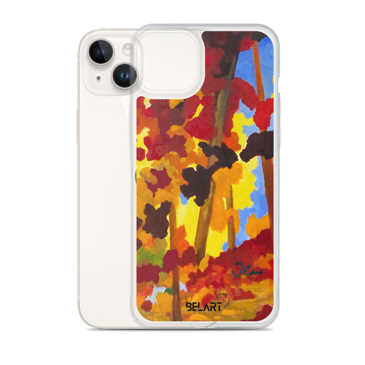 Funda transparente para iPhone® Burning Forest