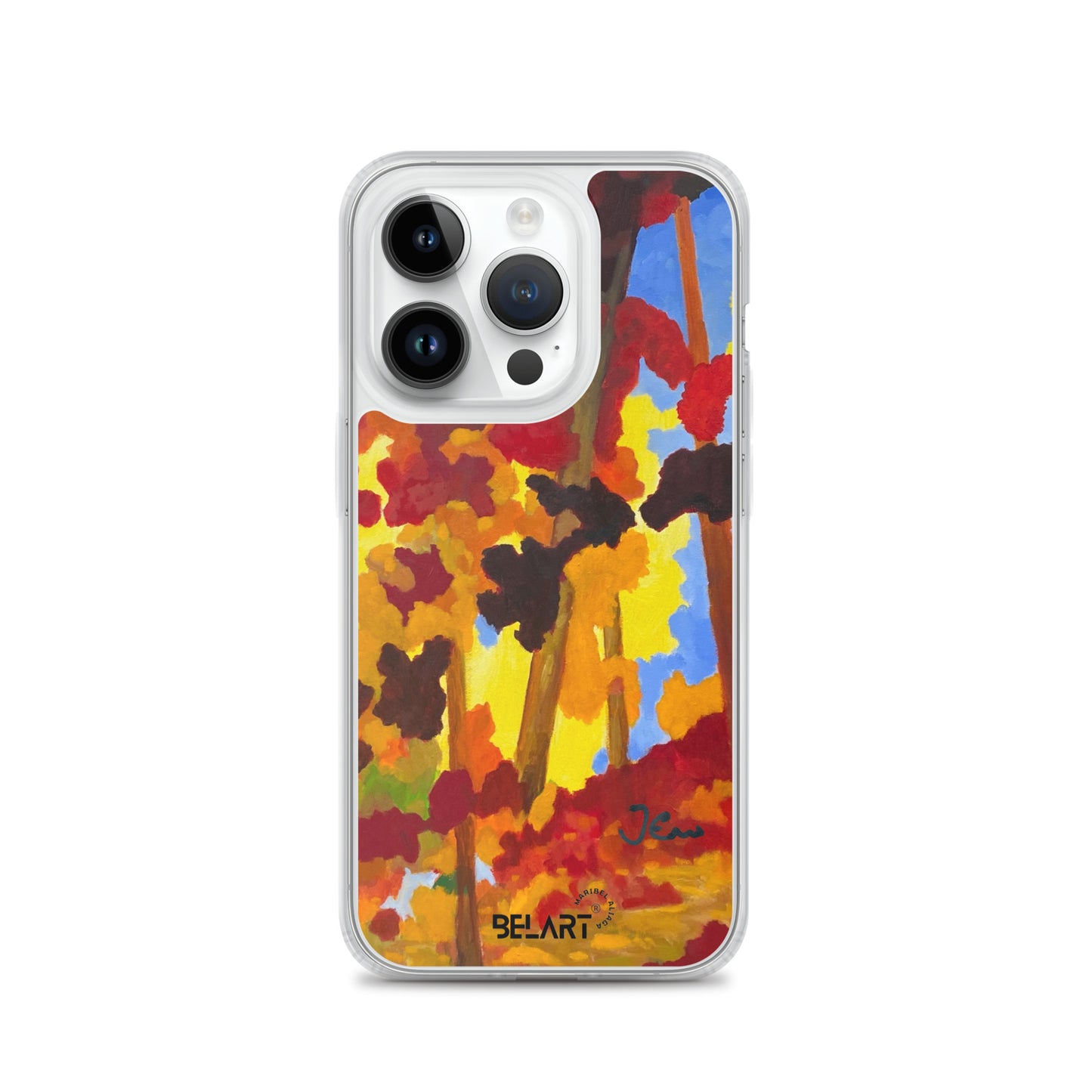 Funda transparente para iPhone® Burning Forest