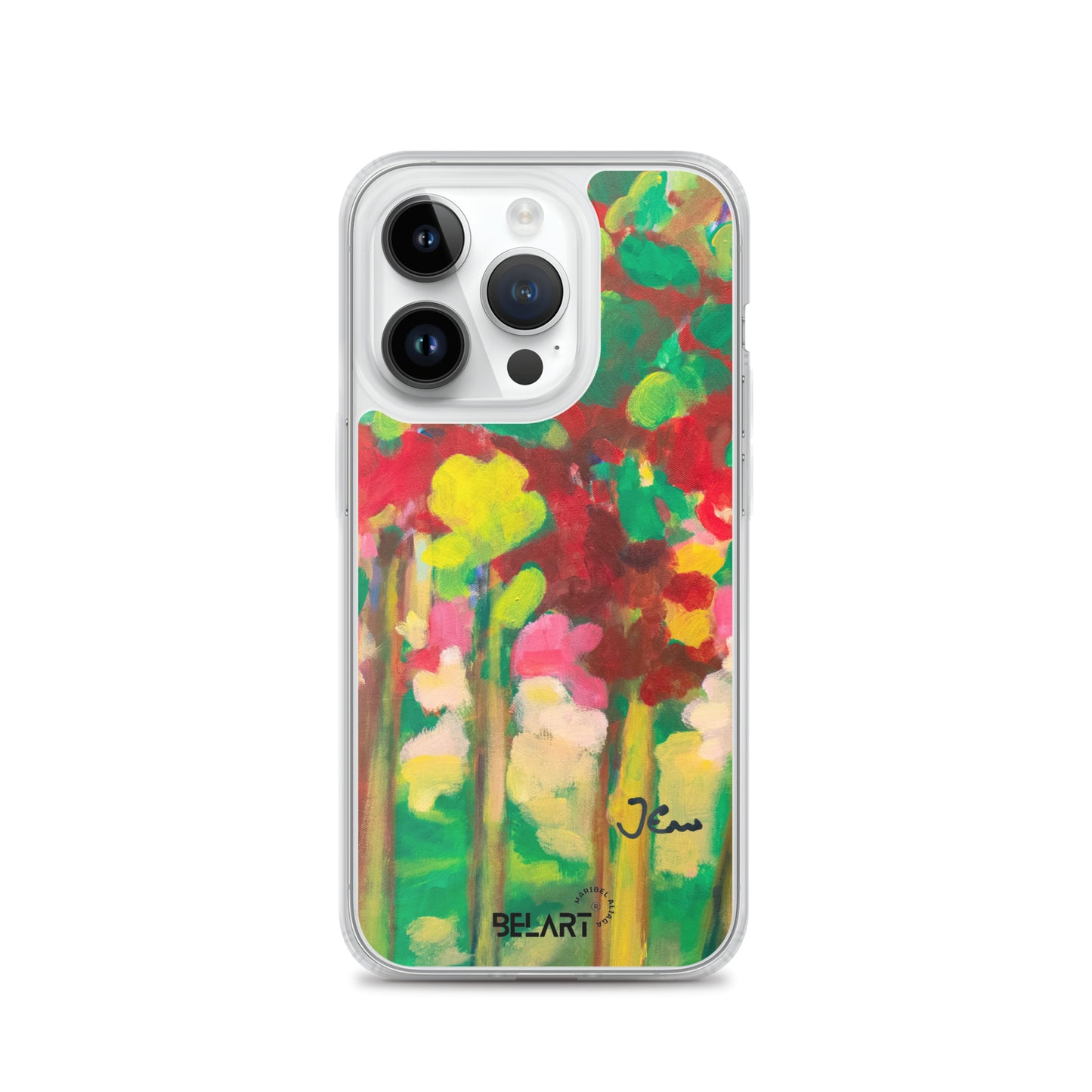 Funda transparente para iPhone® Strawberry Leaves