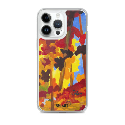 Funda transparente para iPhone® Burning Forest