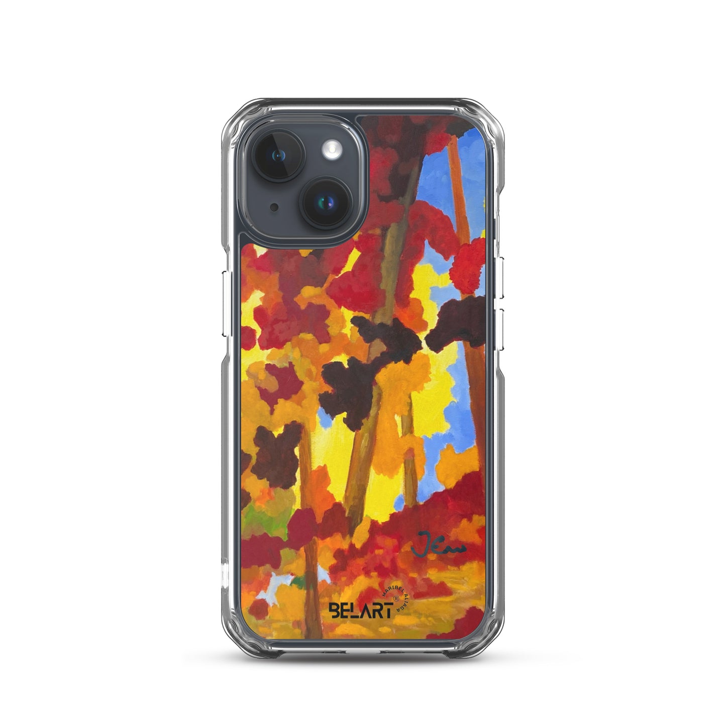 Funda transparente para iPhone® Burning Forest