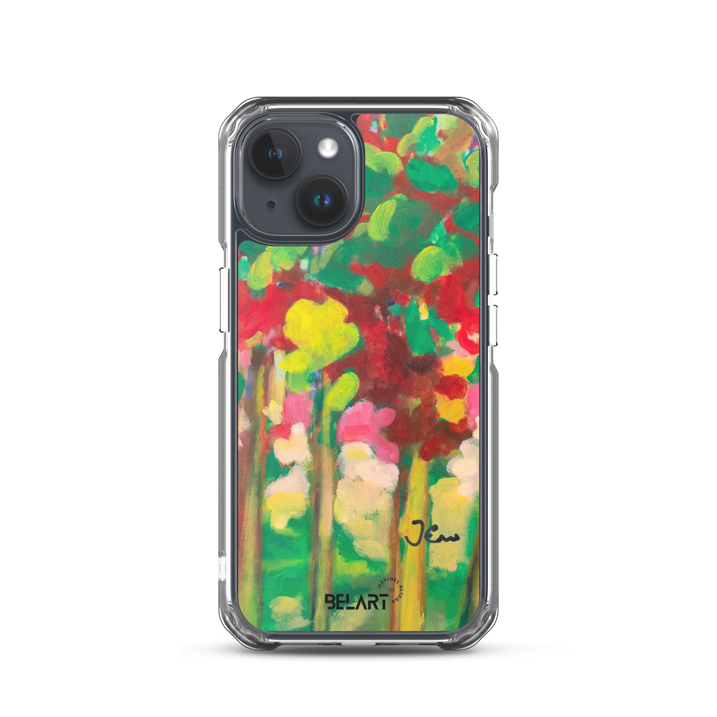 Funda transparente para iPhone® Strawberry Leaves