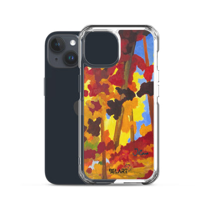 Funda transparente para iPhone® Burning Forest