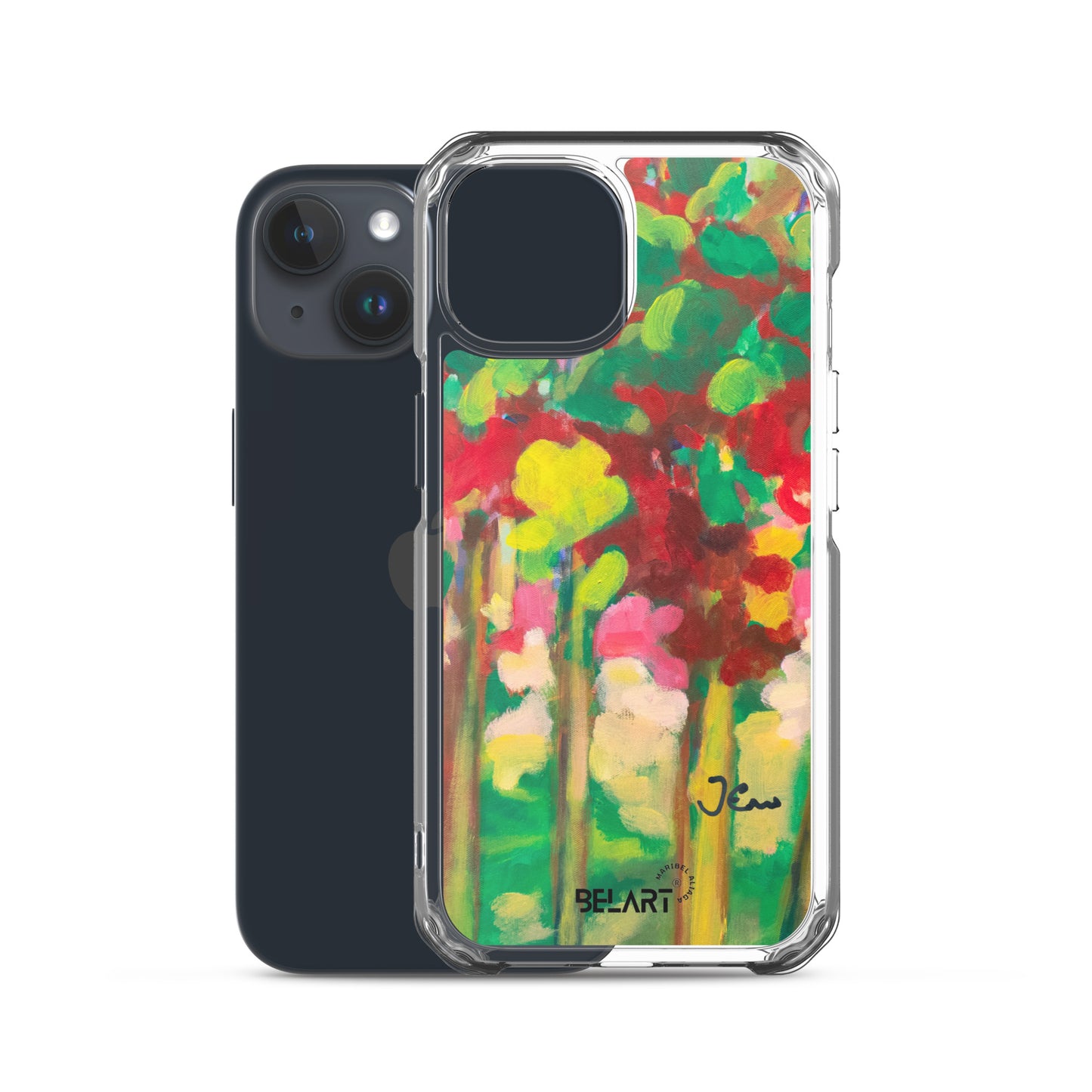 Funda transparente para iPhone® Strawberry Leaves