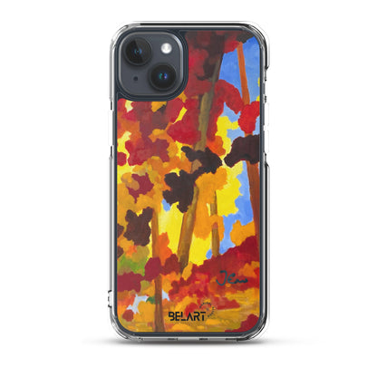 Funda transparente para iPhone® Burning Forest