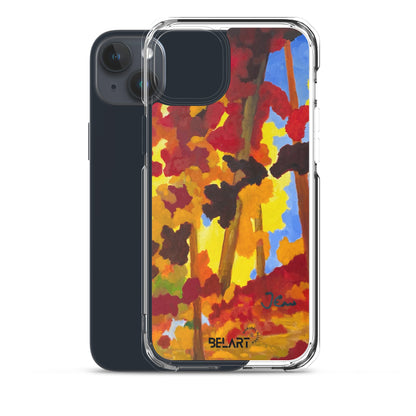 Funda transparente para iPhone® Burning Forest