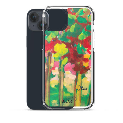 Funda transparente para iPhone® Strawberry Leaves