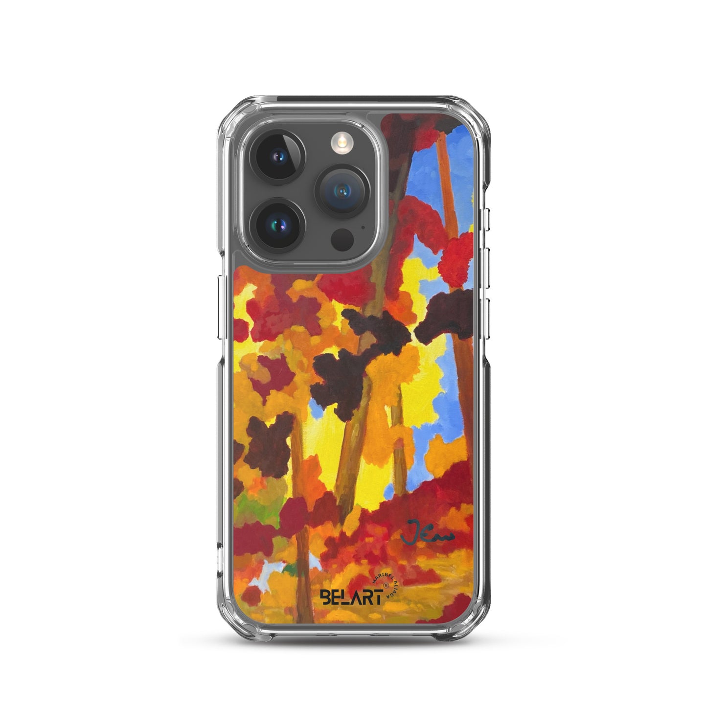 Funda transparente para iPhone® Burning Forest