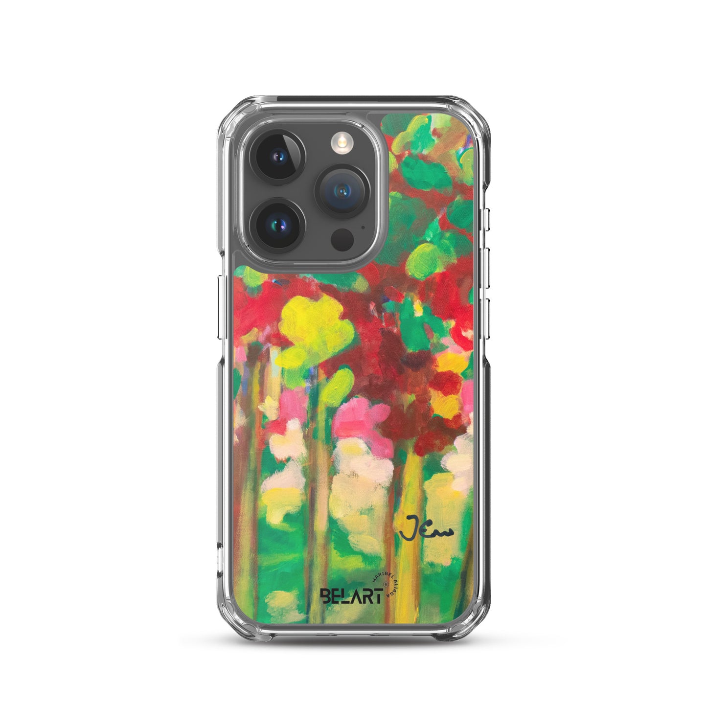 Funda transparente para iPhone® Strawberry Leaves