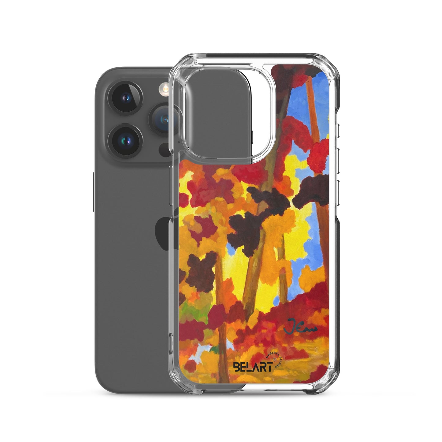 Funda transparente para iPhone® Burning Forest